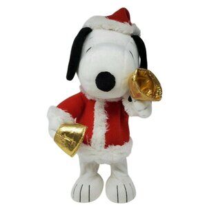 2011 Hallmark Animated Snoopy 14” Santa Plush Sings & Dances Christmas
